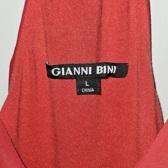 Gianni Bini Women's Red Cocktail Trapeze Mini Sleeveless Dress Size L - Picture 3 of 7